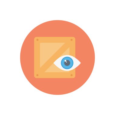 parsel vektör dairesi düz simgesi