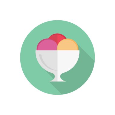 dondurma dairesi düz gölge simgesi