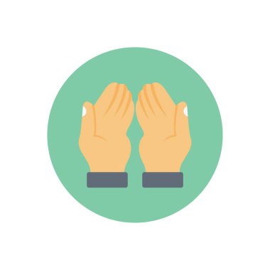 Eller vektör dairesi düz simgesi