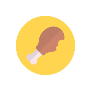 yiyecek vektör dairesi düz simgesi