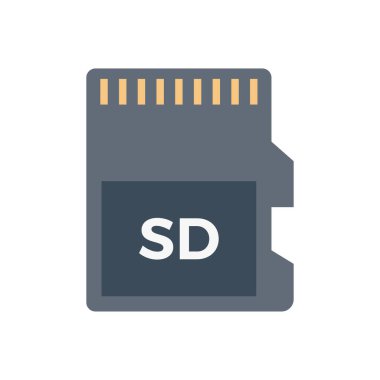 bellek vektörü düz renk simgesi