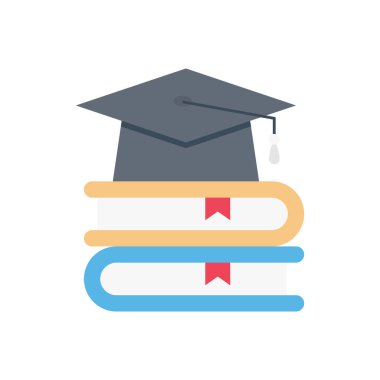 eğitim vektörü düz renk simgesi