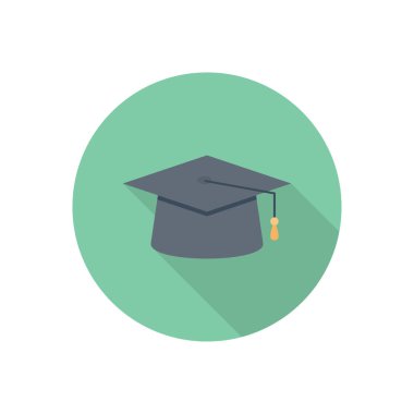 okul çemberi gölge düz simgesi