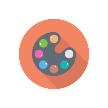 palet dairesi gölge düz simgesi