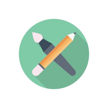 boya dairesi düz simgesi