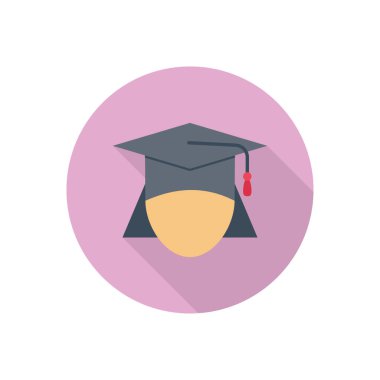 öğrenci çemberi gölge düz simgesi