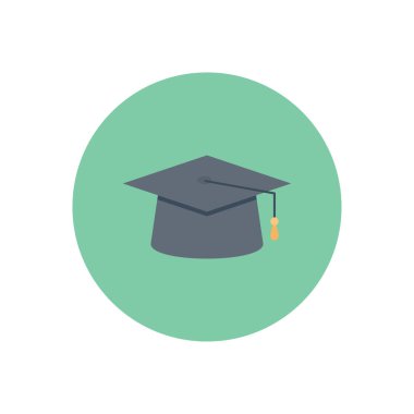 okul vektör dairesi düz simgesi