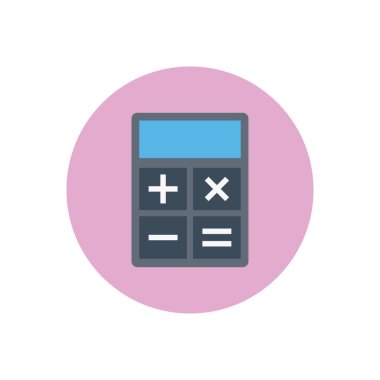 matematik vektör dairesi düz simgesi