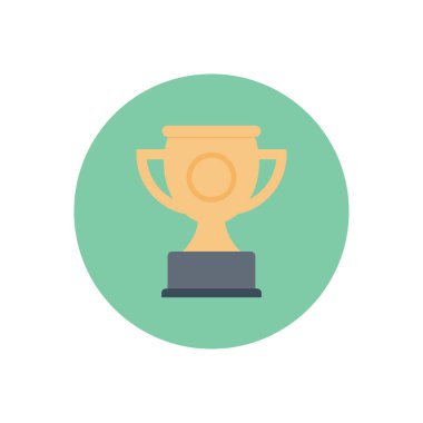 ödül vektör dairesi düz simgesi