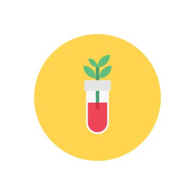 deney vektör dairesi düz simgesi