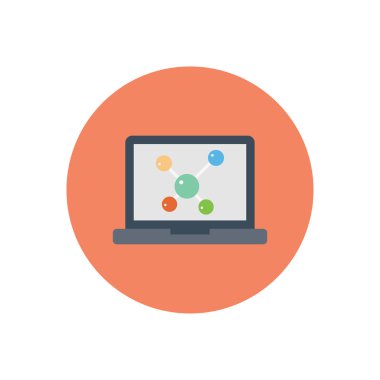 Hücreler vektör dairesi düz simgesi