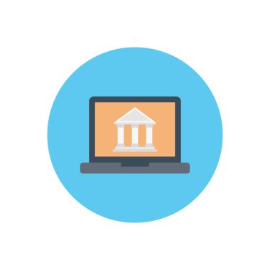 eğitim vektörü dairesi düz simgesi