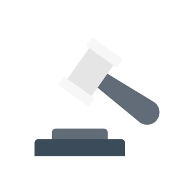 açık artırma vektörü düz renk simgesi