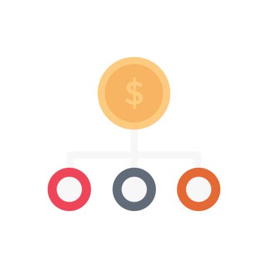 ağ vektörü düz renk simgesi