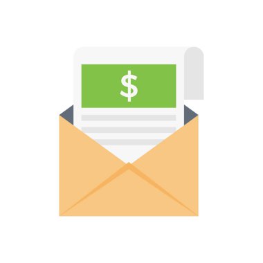 fatura vektörü düz renk simgesi