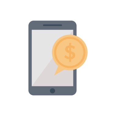 ileti vektörü düz renk simgesi