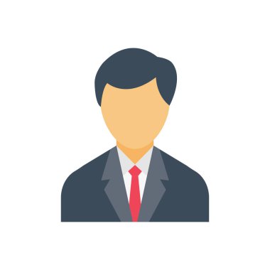 kullanıcı vektörü düz renk simgesi