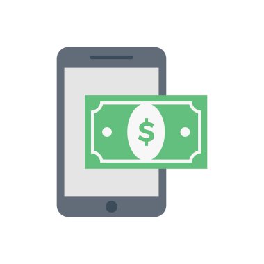 mobil vektör düz renk simgesi