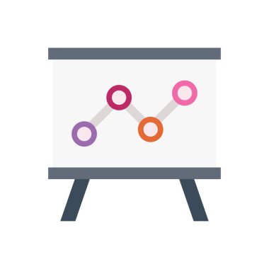 grafik vektörü düz renk simgesi