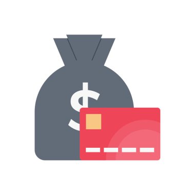 torba vektörü düz renk simgesi