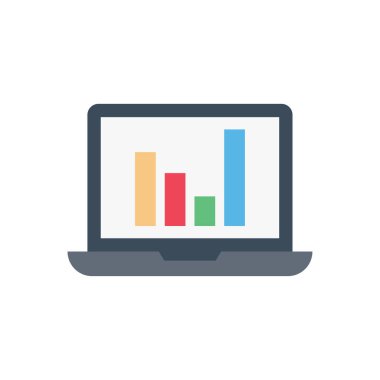 grafik vektörü düz renk simgesi