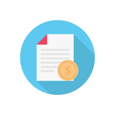 Bill Circle gölge düz simgesi