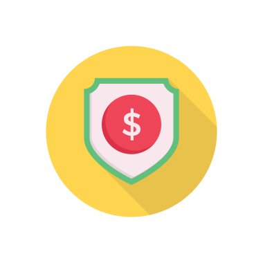 finans çemberi gölge düz simgesi