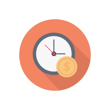 sürenin sonu daire gölge düz simgesi