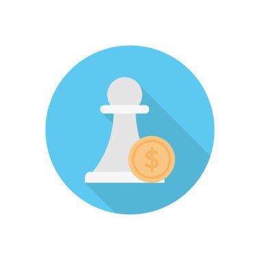 strateji çemberi gölge düz simgesi