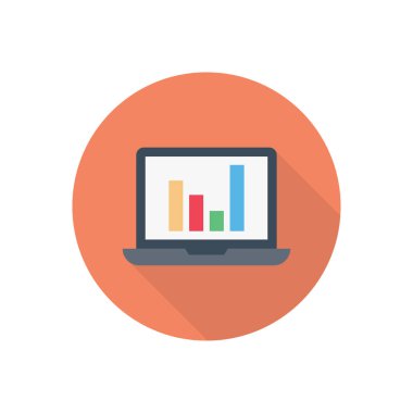 grafik çember gölge düz simgesi