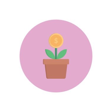 kar vektörü dairesi düz simgesi