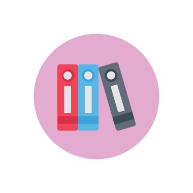 dosya kapağı vektör dairesi düz simgesi