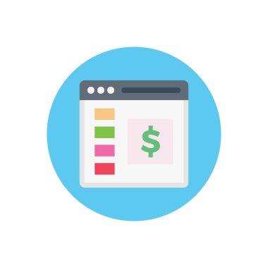 finans vektör dairesi düz simgesi