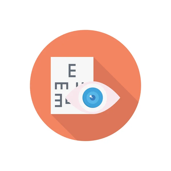 Testcirkel Schaduw Plat Pictogram — Stockvector