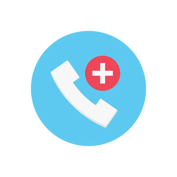 Telefon Vektor Kreis Flaches Symbol — Stockvektor