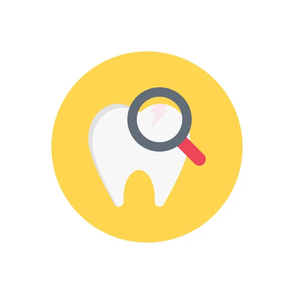 Teeth Vector Circle Flat Icon — Stock Vector