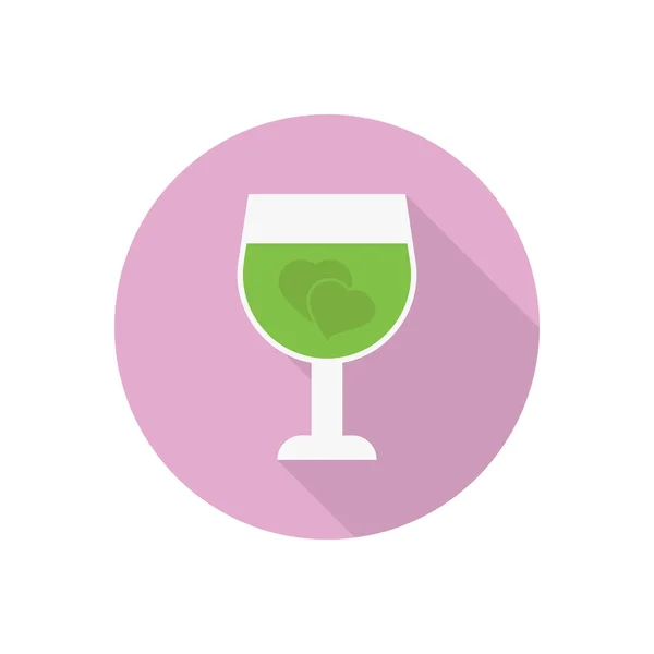 Beverage Circle Shadow Flat Icon — Stock Vector