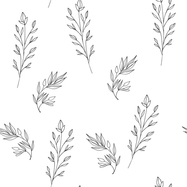 Wild flowers vector pattern — Stock Vector