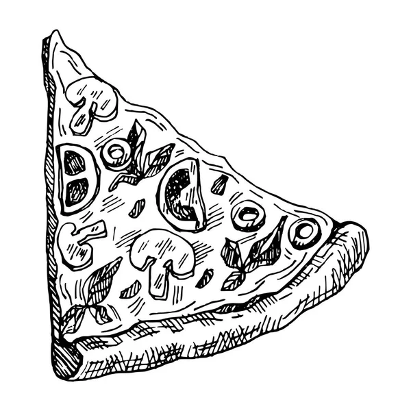 ピザのスケッチ ストックベクター C Olegtoka1967