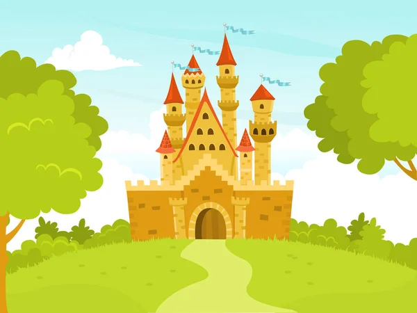 Εικονογράφηση Ενός Κάστρου — Διανυσματικό Αρχείο