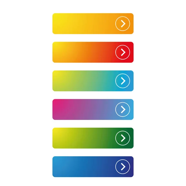 Ensemble de boutons vides colorés — Image vectorielle