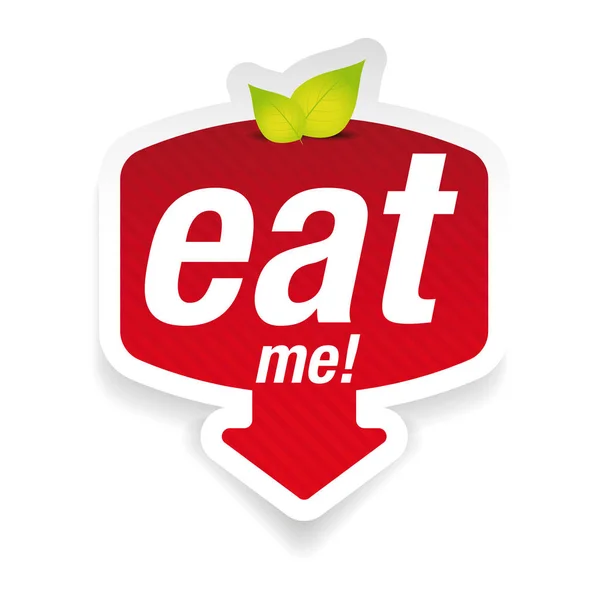 Ät mig etikett tecken — Stock vektor