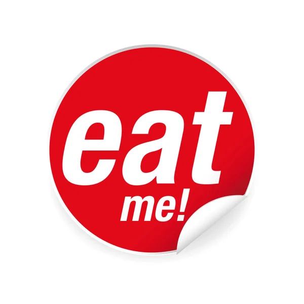 Ät mig etikett tecken — Stock vektor