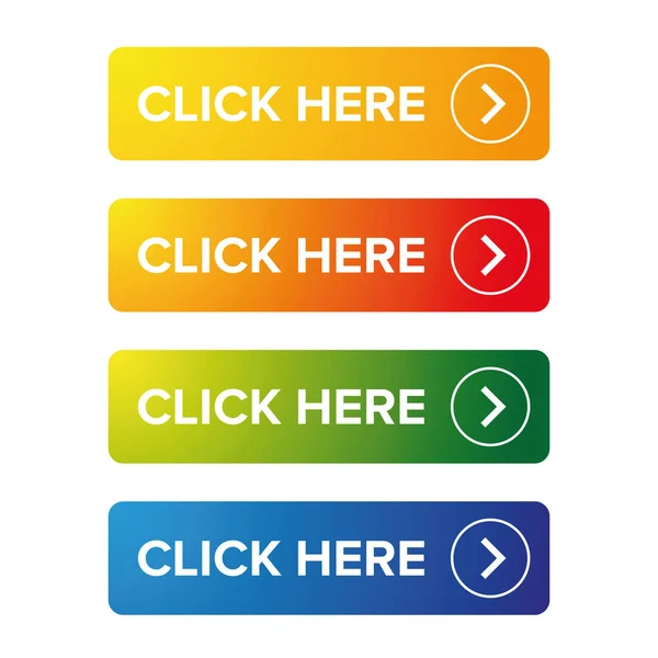 Click Here action button set — Stock Vector