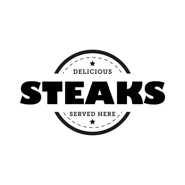 Steaks Vintage Stamp Sign Vector — Stock Vector