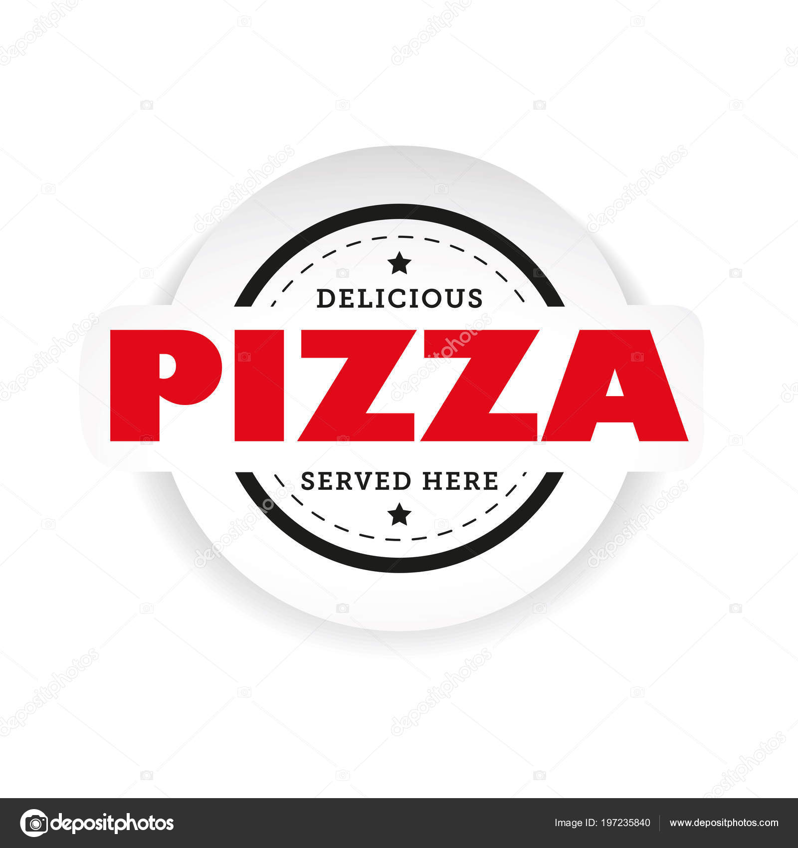 Винтажный Вектор Маркировки Пиццы Векторное Изображение ©Grounder.