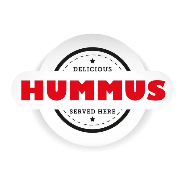 Hummus Vintage Selo Sinal Vetor —  Vetores de Stock