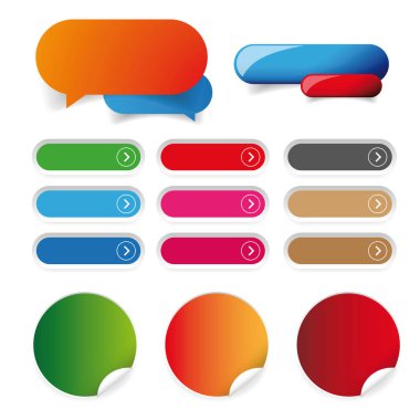 Boş düğme web öğeleri vektör