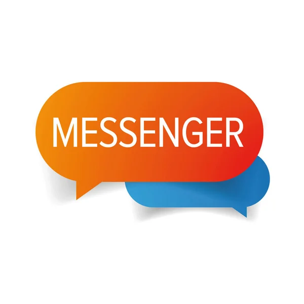 Messenger Tal Bubbla Chatt Ikonen Vektor — Stock vektor