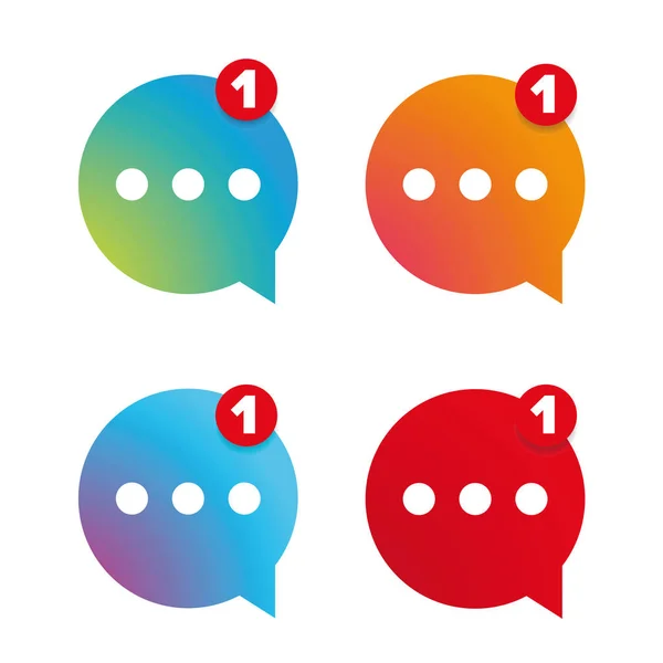 Nuevo conjunto de iconos de mensaje — Vector de stock